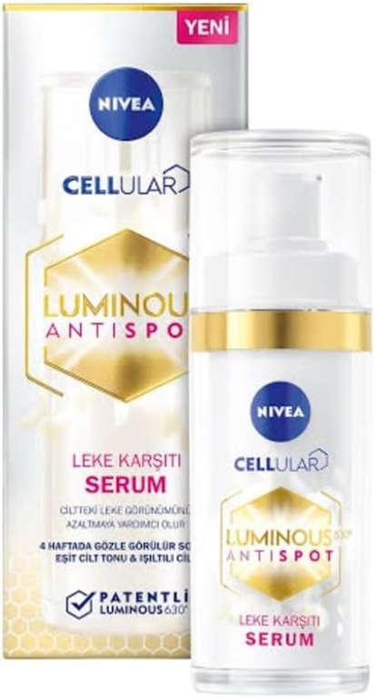 Zaawansowane serum do twarzy przeciw przebarwieniom z kwasem hialuronowym 30 ml NIVEA Cellular Luminous 630 @Amazon