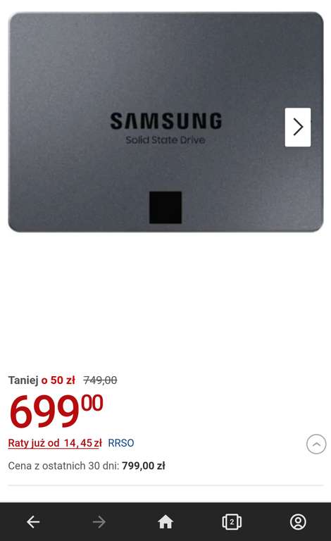 Dysk SSD Sata Samsung 2TB 870 QVO