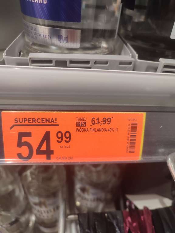 Wódka Finlandia 1l w Biedronce za 54,99.