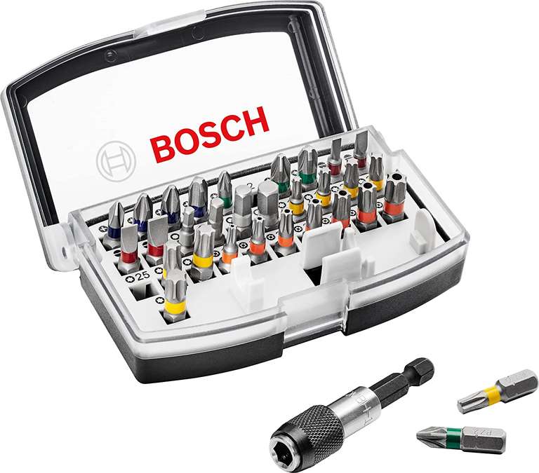 Bosch Professional 32-częściowy Zestaw bitów do wkrętarek Extra Hard (PH-, PZ-, Hex-, T-, TH-, S-Bit) @ Amazon