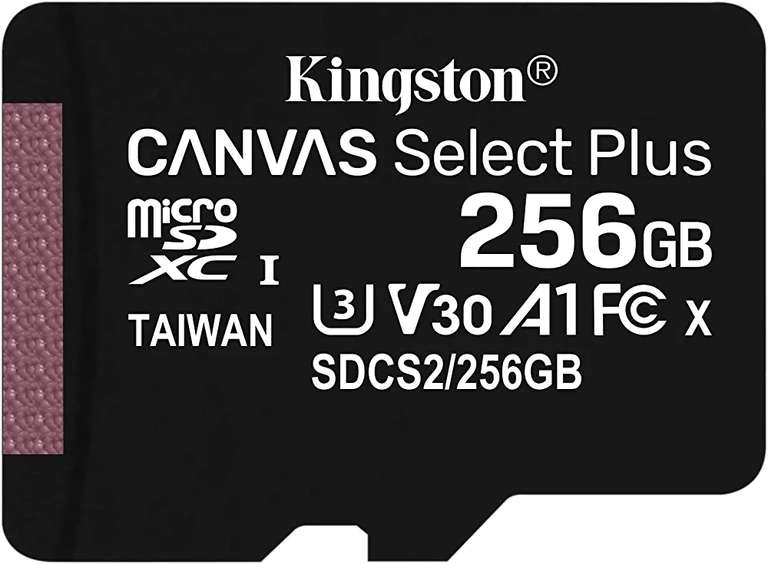 Karta 256GB Micro SDXC U3 Kingston Canvas Select Plus z adapterem 65 zł Amazon