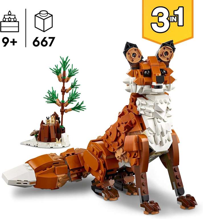 LEGO Creator 3 w 1 31154 Leśne zwierzęta: Czerwony lis