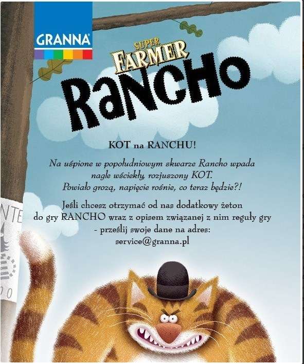 Rancho z kotem! -Dodatek do gry Super Farmer Rancho. Za darmo