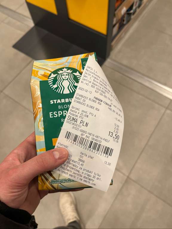 Kawa Starbucks Blonde Espresso 200g Kraków Krótka data