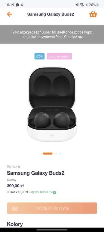 Słuchawki Galaxy Buds 2 za 109zl z cashback w Orange Flex
