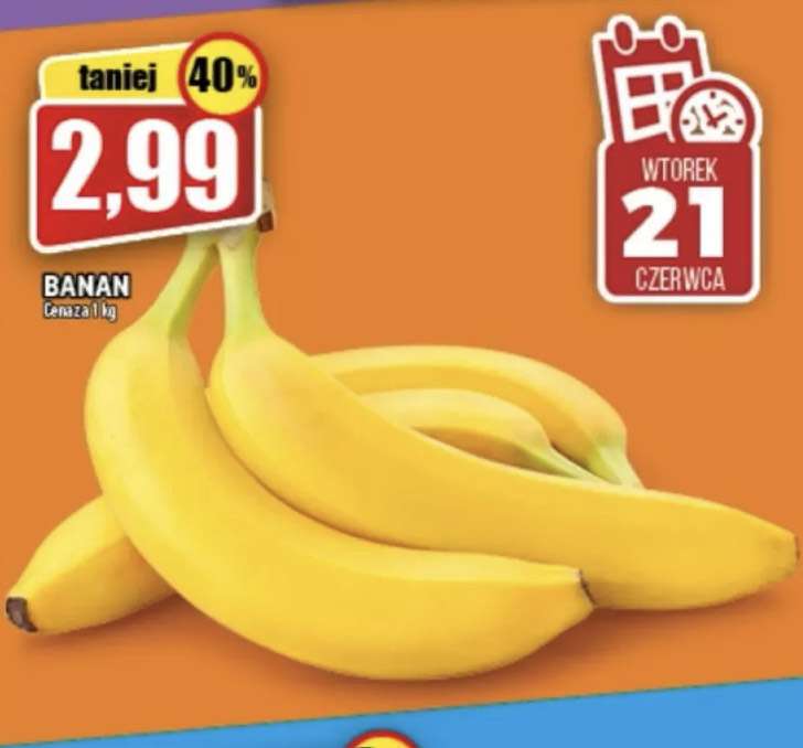 Banany cena za 1kg w Topaz