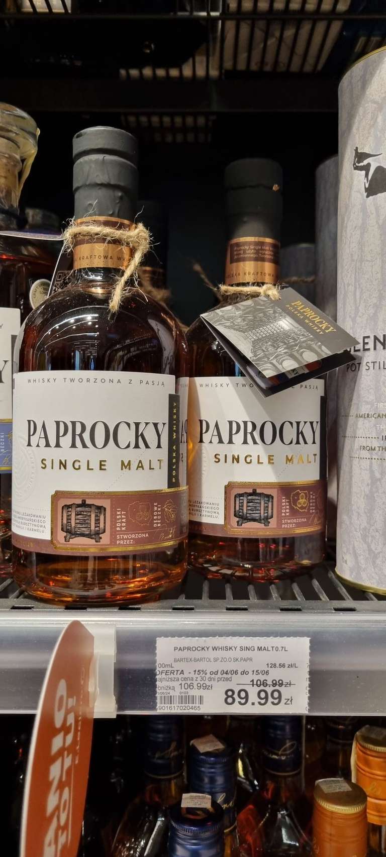 Whisky Paprocky Single Malt/ Single Barrel