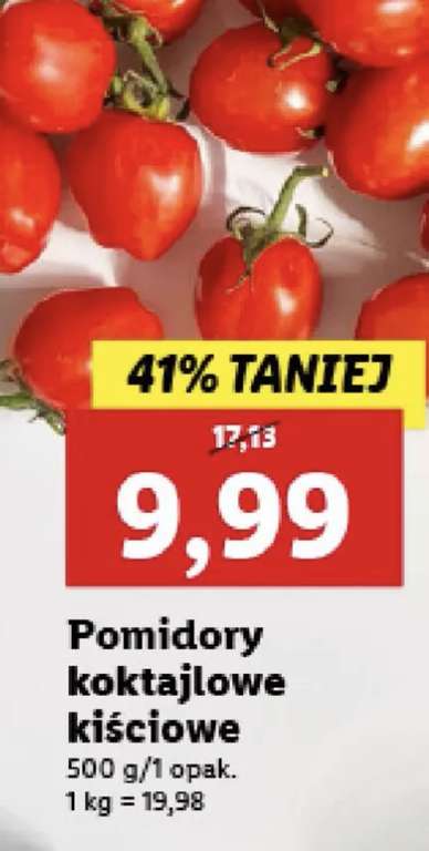 Pomidory koktajlowe kiściowe 500g w Lidl