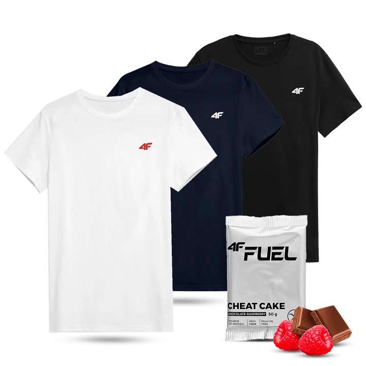 3-pak męskich t-shirtów 4F + ciastko Fuel gratis :) - smart okazja @Allegro