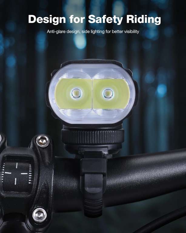 Lampka rowerowa Laotie B02 (aluminium, IPX6, 1800 lumenów, 4800 mAh, ładowanie po USB-C) | $15,99 | wysyłka z CN @ Banggood