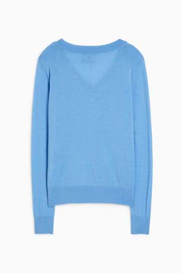 Sweter basic 100% wełna Merino (L-XXL) | Różowy (XL)