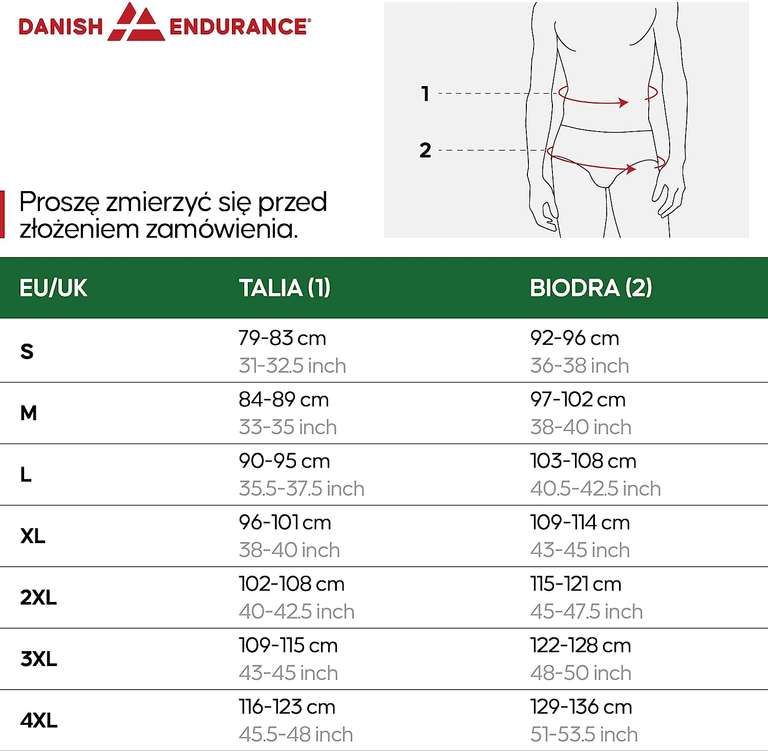 DANISH ENDURANCE 6-PACK Sportowe Bokserki Męskie, Termoaktywna Bielizna | Czarne | Rozmiar M-3XL | Amazon