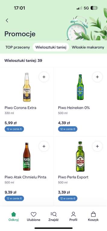 Perła Export (i 4 inne piwa) - 12 w cenie 6