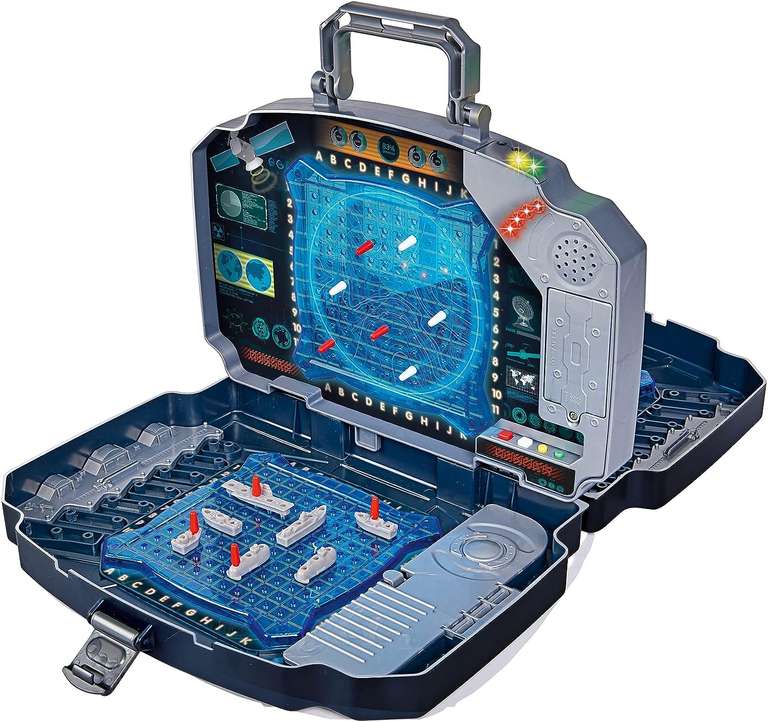 Elektroniczna gra w statki ze światłem i dźwiękiem, gra akcji dla całej rodziny, zapakowana w solidną walizkę