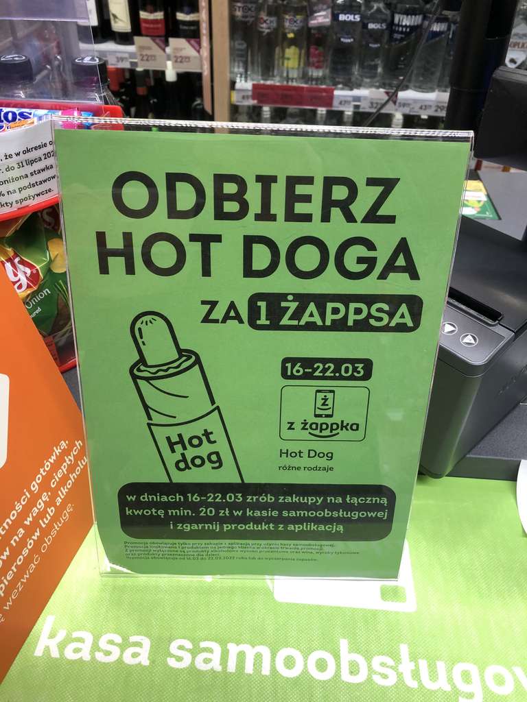 Hot dog za 1 żappsa przy zakupach za 20zł