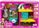 Barbie Farma radosnych kurek Zestaw z lalką Barbie drobną brunetką, masą, formą i zwierzątkami, dla dzieci od 4 roku życia, HGY88