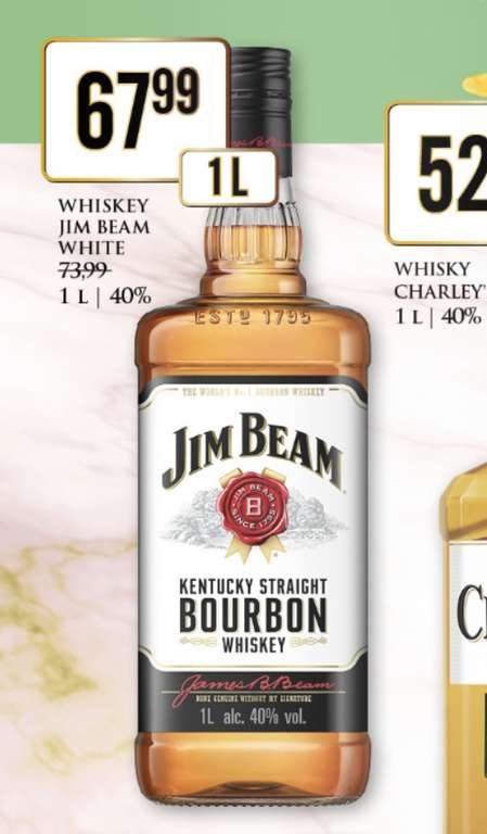 Jim Beam 1l - możliwe 61,81 zł (przy zakupie 11 sztuk) lub 67,99 za butelkę