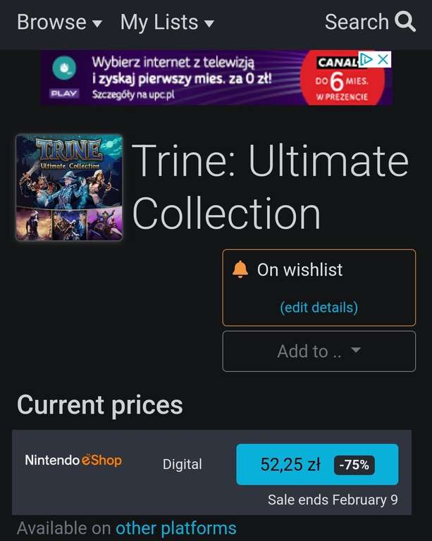 Trine: Ultimate Collection Nintendo switch