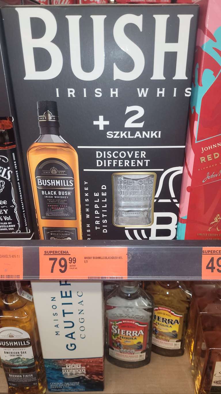 Whisky Bushmills Blackbush 0.7 + 2 szklanki w Biedronce