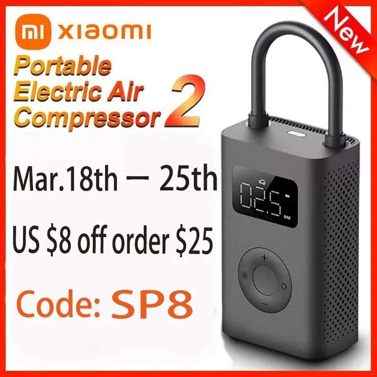 Pompka elektryczna Xiaomi Mijia Air Pump 2 | Wysyłka z DE | $27,14 @ DHGate