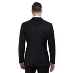 Czarny garnitur męski MARCO Slim (marynarka+spodnie), 100% wełna + darmowe poprawki krawieckie @ Giacomo