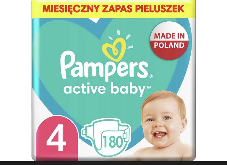 Pampers active baby 4 9-14 kg 180 szt.