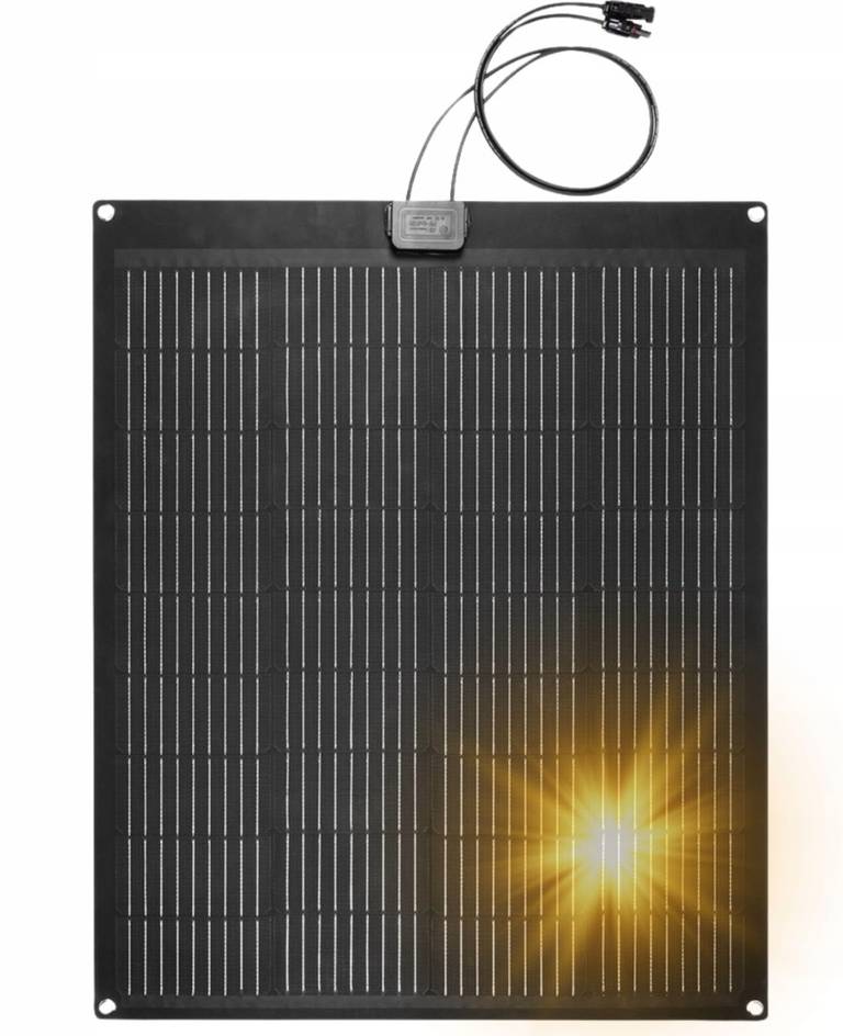 PANEL FOTOWOLTAICZNY SŁONECZNY PRZENOŚNY 100W ŁADOWARKA SOLAR SEMI-FLEXIBLE (tylko w apce)