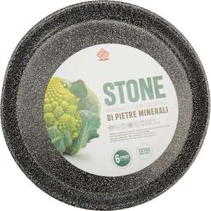 Home Stone forma do pizzy, okrągła, nieprzywierająca, kolor antracytowy, 28 cm