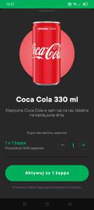 Coca-Cola 330ml w zappce za 1 zappsa