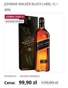 Whisky Johnnie Walker Black Label 1L 40% i 2x Lagavulin 16 0,7L 43% za 598zł (299 butelka)