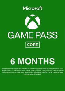 XBOX Game Pass Core 6 Months Subscription Card IN