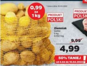 NETTO: Ziemniaki 5kg - 4,99 PLN (0,99 gr / kg)