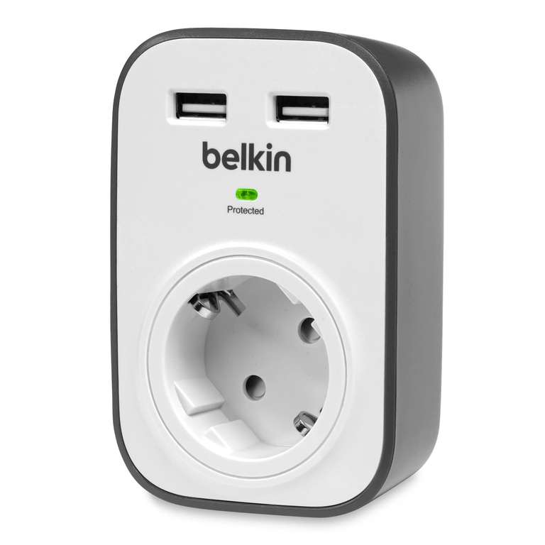 Belkin BSV604VF2M Surge Plus gniazdo antyprzepięciowe + 2 złącza USB