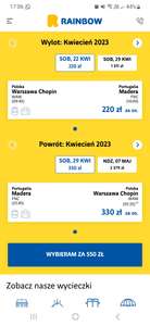 Last minute: Loty Warszawa-Madera 22.04 - 29.04 (bagaż rejestrowany w cenie)
