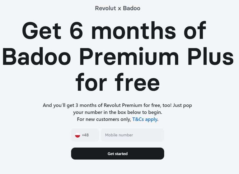 3 miesiące revolut premium i 6 miesięcy Badoo premium za wypróbowanie revolut