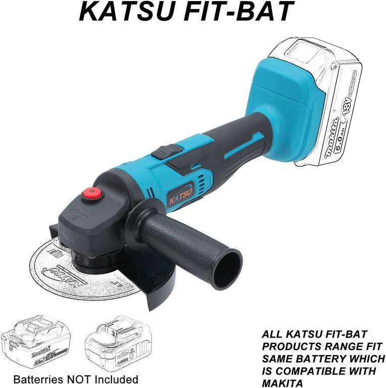 KATSU FIT-BAT akumulatorowa szlifierka kątowa 125 mm pasują akumulatory makita + inne narzędzia