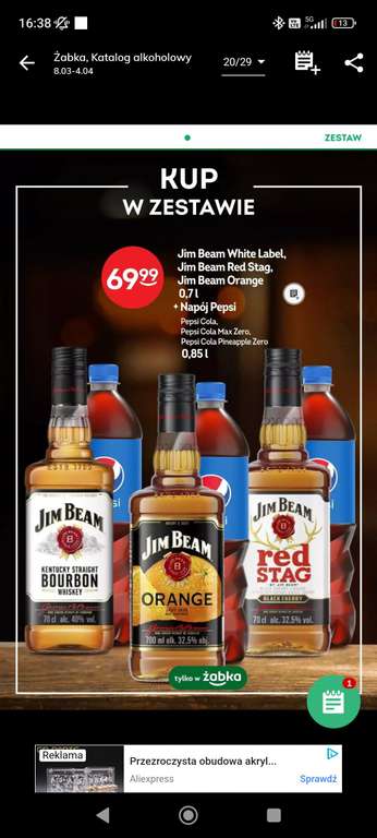 Whisky Jim Beam Orange + Pepsi 69.99