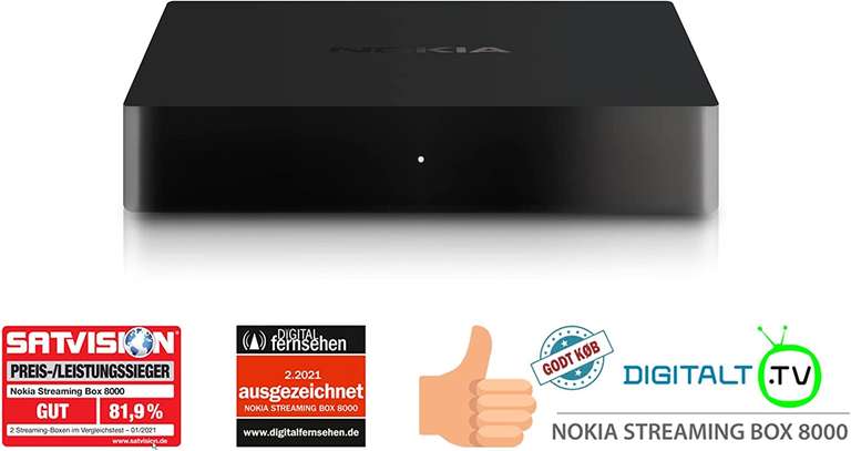 Nokia Android TV Streaming Box 8000 (4k UHD, Wi-Fi, BT) @ Amazon