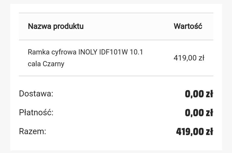 Ramka cyfrowa INOLY IDF101W 10.1 cala