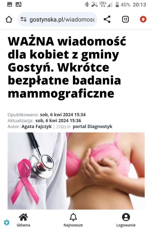 Gostyń Bezpłatna Mammografia
