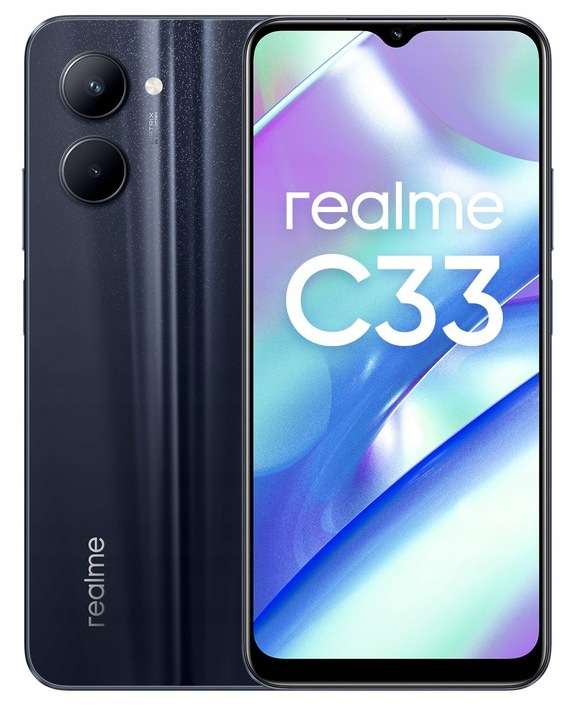 Smartfon realme C33 4/64GB - 6,5" - 50 Mpix - czarny @euro