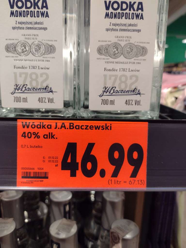 J.A Baczewski wódka 0.7l