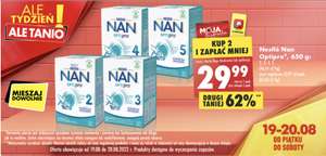 Do -62% na drugie opakowanie Nestle Nan Optipro 650g 2/3/4/5 (z kartą MB)