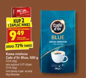 Kawa mielona Cafe dOr Blue 500 g, 9,49 zł przy zakupie dwóch. Biedronka