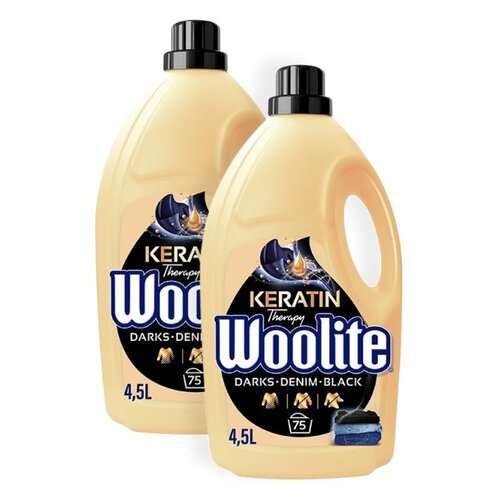 Płyn do prania WOOLITE Keratin Therapy Czarny 2 x 4500 ml (7,78zł/l)