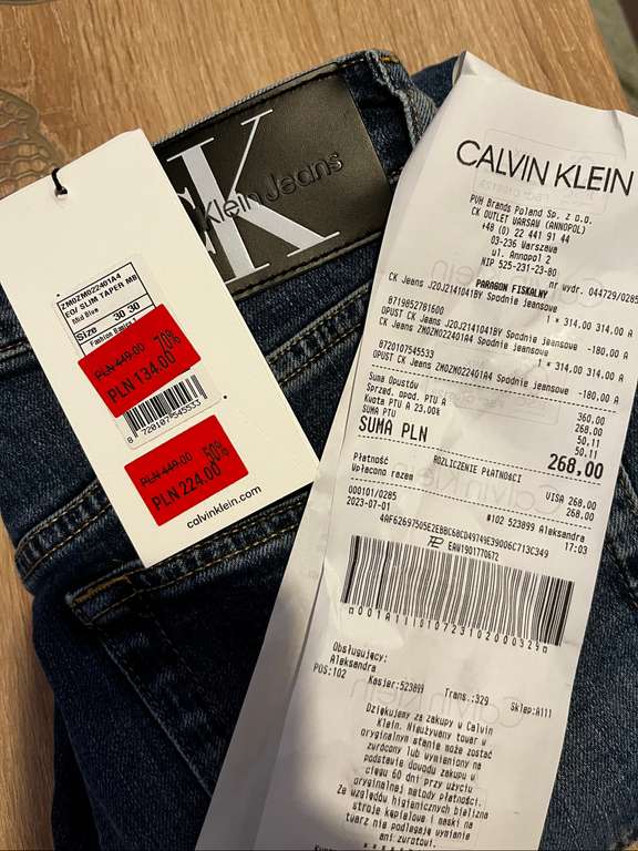 Spodnie Calvin Klein -70%