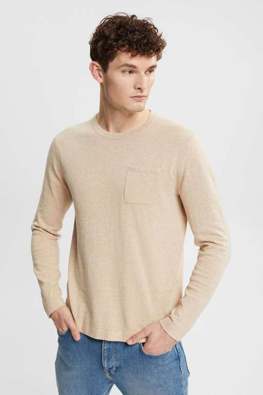 Sweter z kieszenią na piersi ESPRIT rozmiar L do XXL