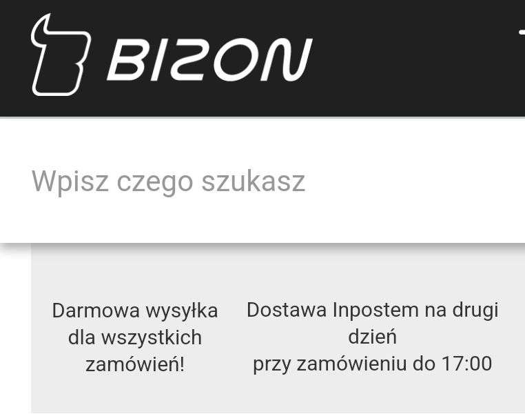 Bizon.pl - darmowa wysyłka dla wszystkich zamówień oraz zniżka 30 zł przy zakupach za min. 60zł Inpost Pay (akcesoria do telefonów itp.)