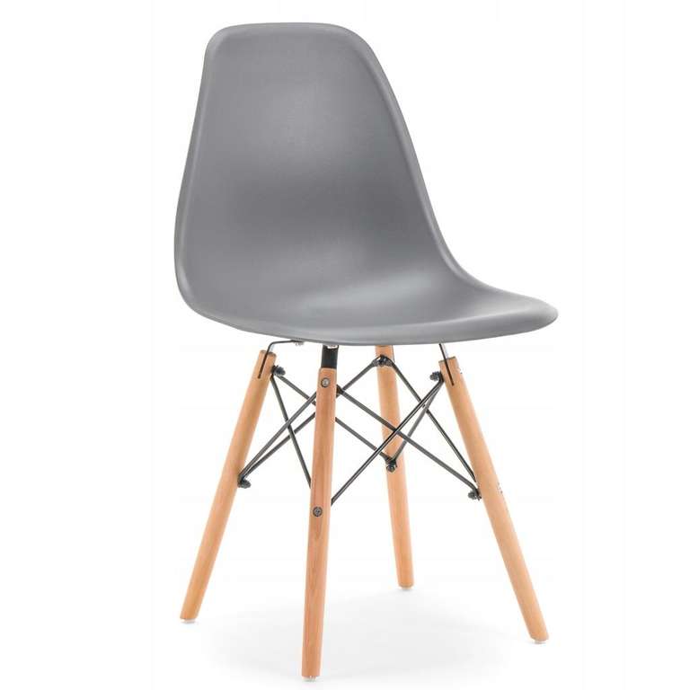 Krzesło New Home 46 x 54 x 82 cm odcienie szarości 1 szt.