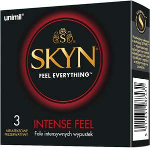 Zestaw 3 prezerwatyw Unimil Skyn - Intense Feel za 3,66zł (darmowa dostawa Prime) @ Amazon